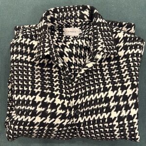 Topman jacquard shacket/overcoat size L. Black and white pattern